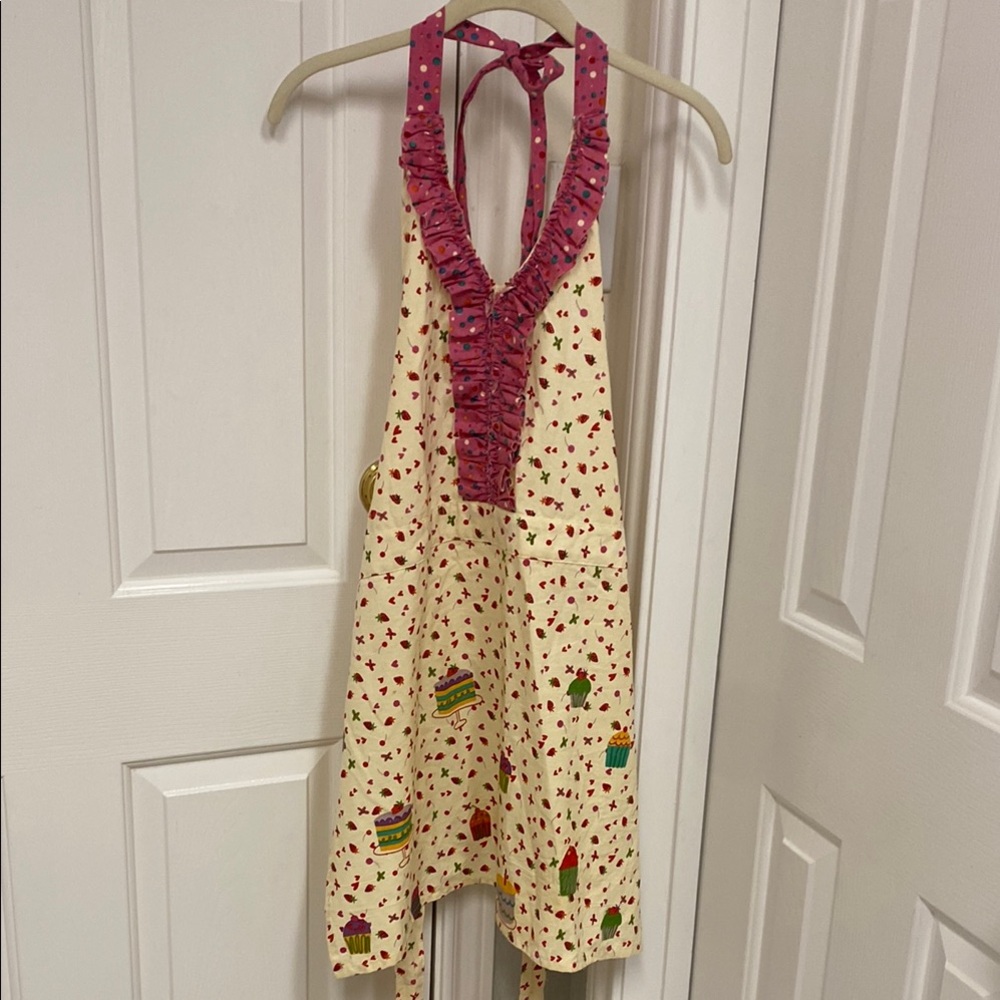 ' Cream and Pink Apron from world market